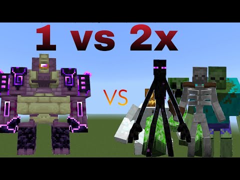 Ender Guardian vs Mutant Beasts 2x - Minecraft Mob Battle