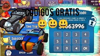 Regalo códigos de beach buggy racing 2 para desbloquear los autos Hotwill 😬🤩🤩