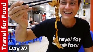 Hong Kong Food Tour - Breakfast, Bamboo Noodles Won Ton, and Chinese Dai Pai Dong Feast! - YouTube