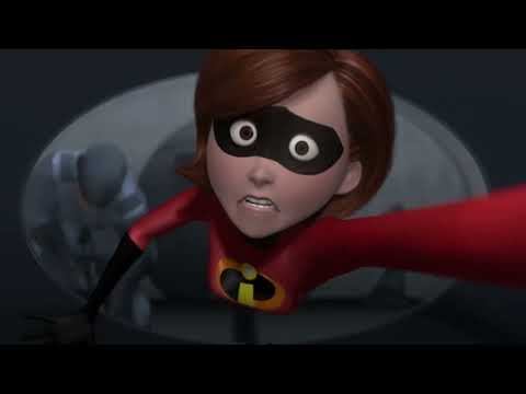 The Incredibles - Elastigirl Sneaks Into Base & Gets Stuck(Reverse)