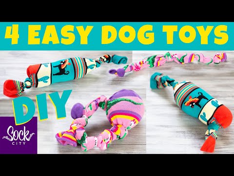 4 Easy DIY Dog Toys | Recycle Old Socks | Fun Sock Creations