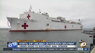 Hospital ship USNS Mercy leaves on 4-month deployment