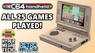THE C64 Handheld From RetroGames & HyperMegaTech - ALL 25 Games Played!