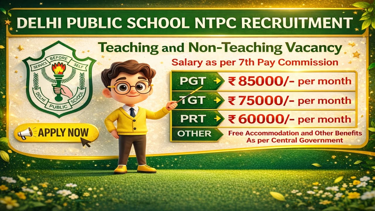 Delhi Public School Recruitment 2026 #dpsvacancy #dpsrecruitment PGT TGT PRT Vacancy  #teacherjobs
