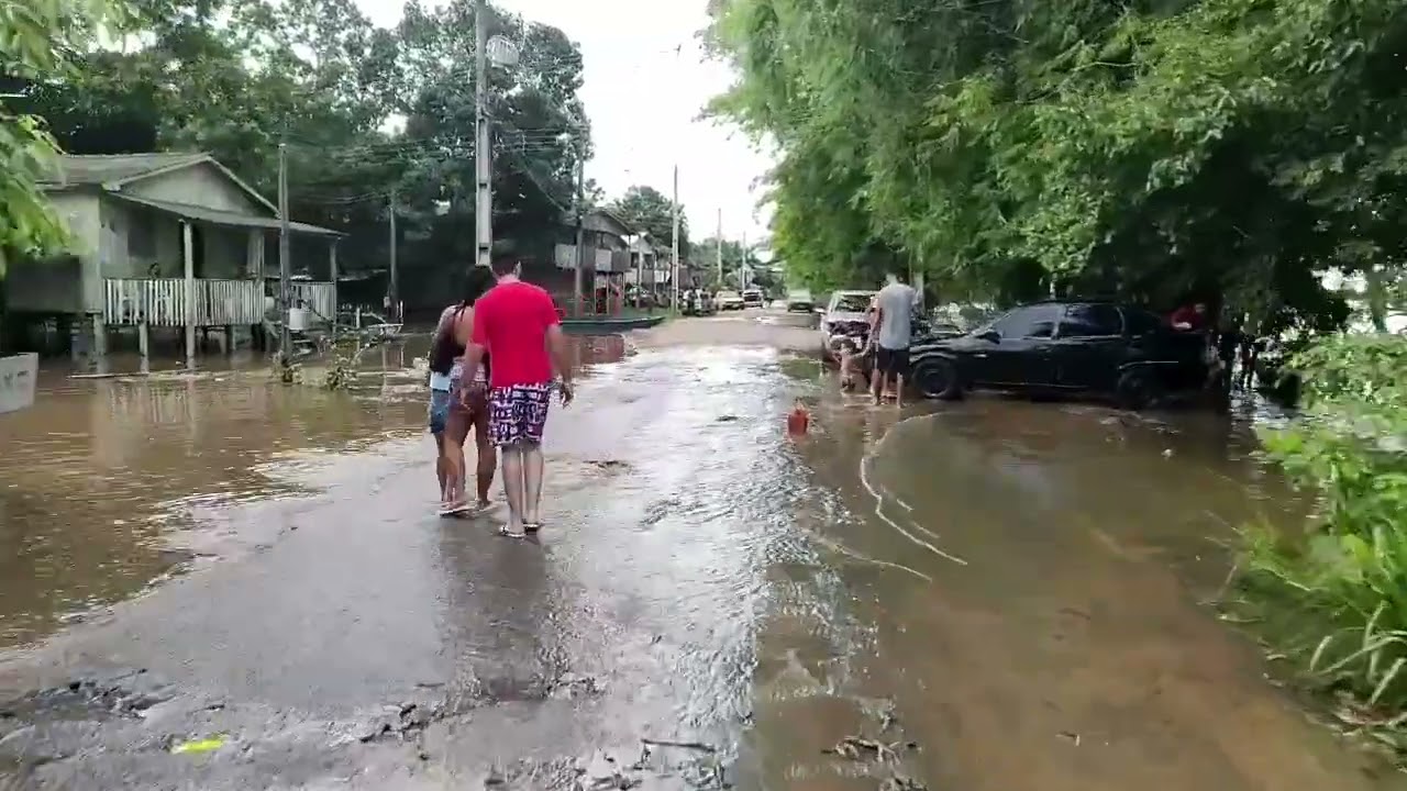 Rio Machado em Ji-Paraná sobe e atinge Bairro Casa Preta após chuvas fortes na cabeceira