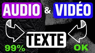 Convertir Vidéos et Audios en Texte en Quelques Minutes grâce à l'IA gratuitement. Transcrire !