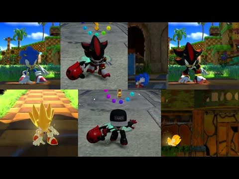 Sonic Forces - All Characters + Super Forms Crouching Animations