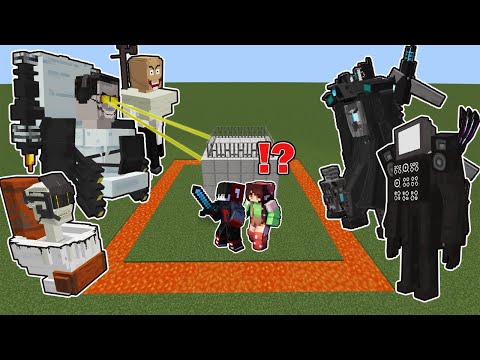 SKIBIDI TOILET GMAN ARMY VS Titan Cameraman, Titan TV Man Most Secured House 😂 | Minecraft PE