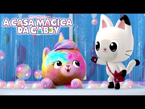 A Festa do Banho de Espuma da Gatocórnio com a Sereiata | A CASA MÁGICA DA GABBY | Netflix