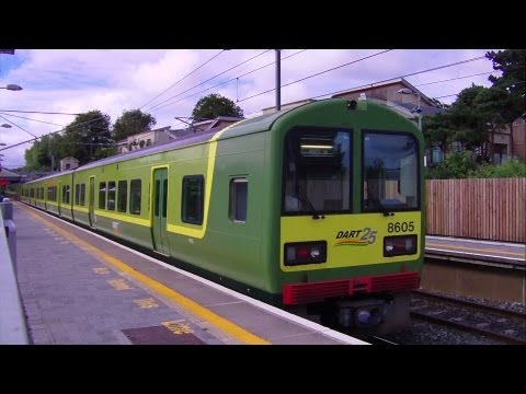 Dart Train number 8605 sneaks through Malahide station