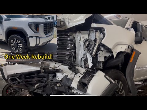 Rebuilding a Totaled 2026 GMC HD Denali Ultra in Seven Minutes…