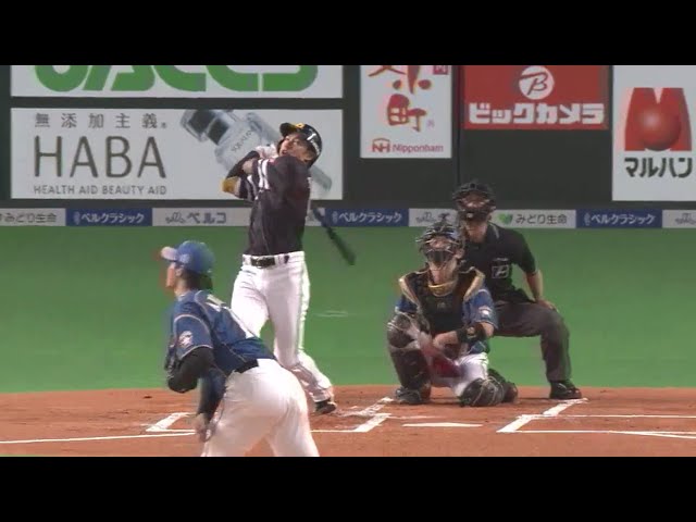 【1回表】高々と舞い上がるホークス・柳田の4号ソロアーチで先制!! 2018/4/21 F-H