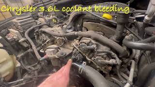 Chrysler/dodge 3.6L coolant bleeding