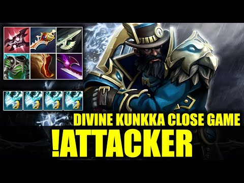 🔥 DIVINE KUNKKA - CLOSE GAME -  !Attacker - 11 Kills - DOTA 2 Pro Game Highlights