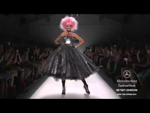 Model Elena Kurnosova closes show Betsey Johnson