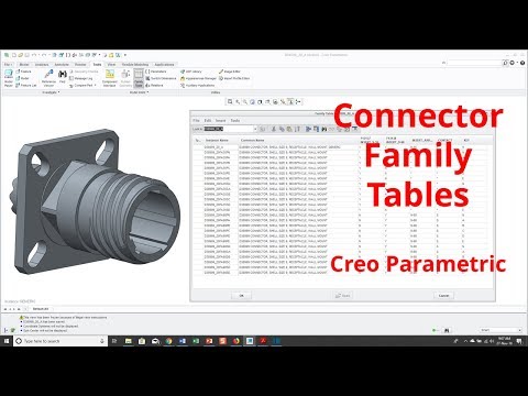 Creo Parametric - Cabling Connector Family Table | Tutorial