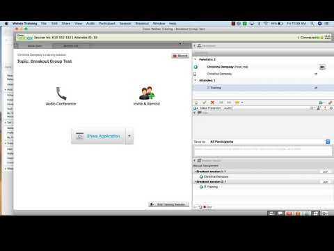 How to Create Breakout Groups in Webex Training Center