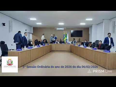 5ª Sessão Ordinária do ano de 2026 do dia 06 de fevereiro de 2025.