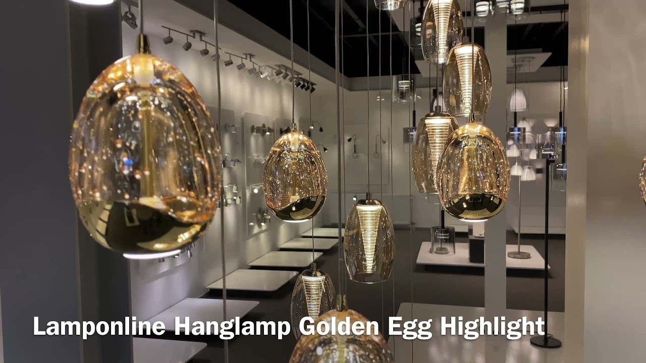Lamponline Hanglamp Golden Egg Highlight