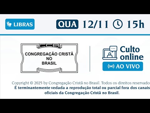 Santo Culto a Deus (Libras) – QUA - 12/11/2025 15:00 - Lucas 7:36