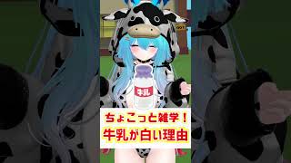 【ちょこっと雑学！】03.牛乳が白い理由！　#shorts #バーチャル警備員ムーさん #VRChat #vtuber