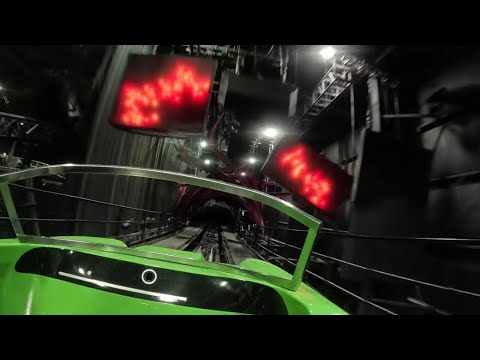 Verbolten with lights on Front Seat POV at Busch Gardens Williamsburg