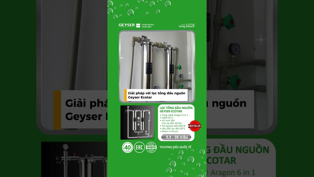 Sự thật kinh hoàng Đường ống nước máy đầy cặn bẩn – Lắp lọc tổng Geyser Ecotar để bảo vệ sức khỏe!