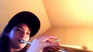 Playing Skip To My Lou on my trumpet