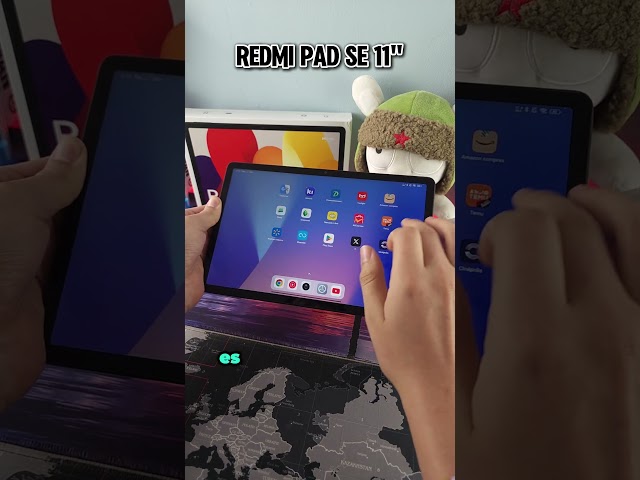 Vídeo relacionado con Simpeak Funda Compatible con Xiaomi Redmi Pad SE 11.0 Pulgadas, Carcasa Case Multi-ángulo Cubierta Folio con el Soporte/Reposo Automático de Despertador, Verde