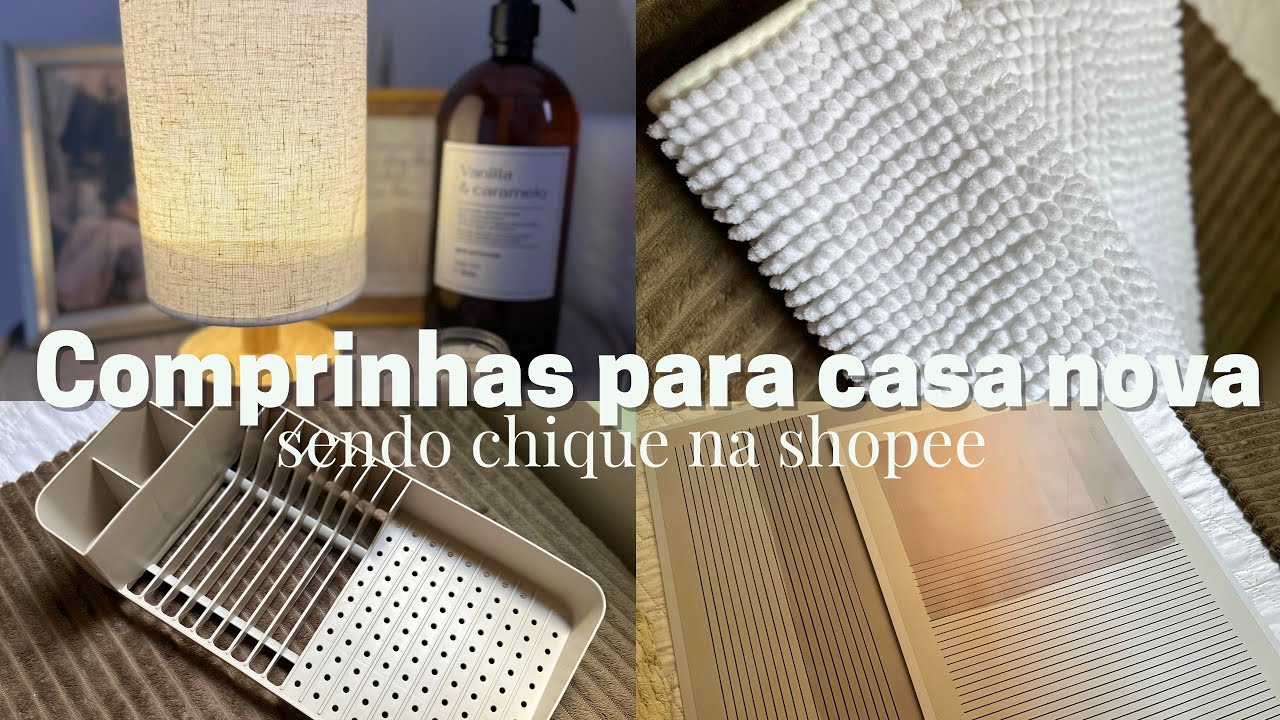 COMPRINHAS DA SHOPEE para Casa Nova Gastando Pouco | abajur, quadros decorativos, tapetes, manta e +