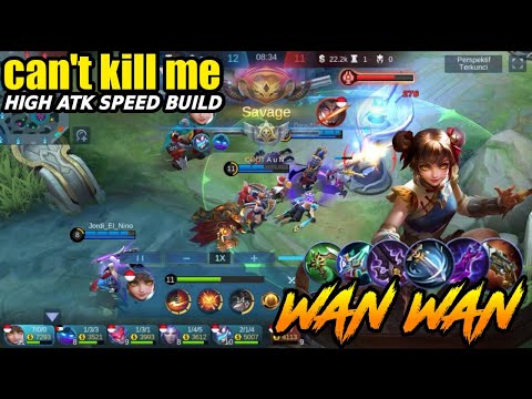 NO BOOTS WAN WAN!!with High ATK speed build - TOP 1 GLOBAL wanwan