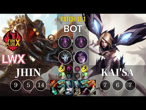 FPX Lwx Jhin vs Kai'Sa Bot - KR Patch 11.1