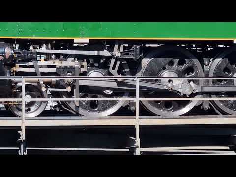 The 3801 on the roundhouse turntable, before haul back to Sydney Central