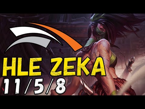 HLE Zeka アカリ(Akali) VS アニビア(Anivia) TOP patch 13.1 KR RANK