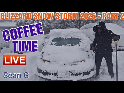 Shoveling my car out of 19 inches of snow so I can go get me a CUP of COFFEE