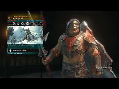 Middle Earth Shadow of War Use Caragor Defeat Epic Captain