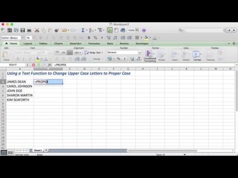 Excel Tip:  How to Change Upper Case Letters to Proper Case