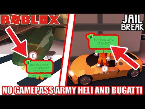 Getting Army Heli And Bugatti Without Gamepasses Roblox Jailbreak - 