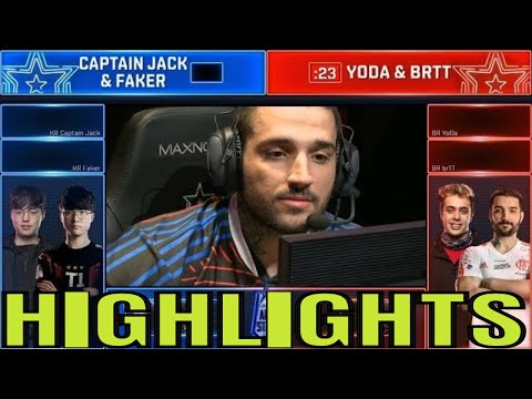 Faker & Captain Jack vs YoDa & brTT Highlights | All-Star 2018 Day 1 2v2 Tournament | KR vs BR