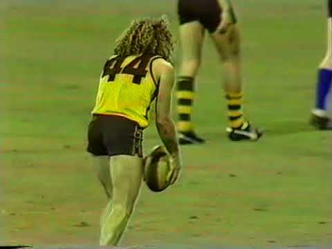 Continue same tape  1986 Round 2 VFL North Melbourne Vs Hawthorn at MCG  Sevens Big League, Part of