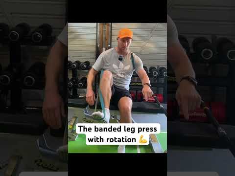 Banded leg press with kayak rotation. #technique #strength