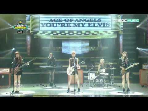 120814 music Show Champion AOA - Elvis