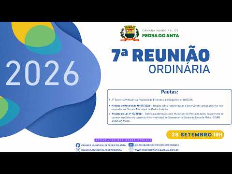 7ª Reunião Ordinária - Câmara Municipal de Pedra do Anta MG