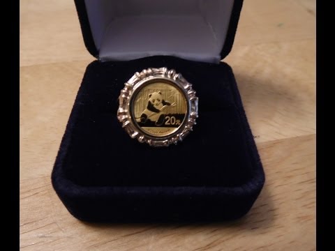 Gold Coin Review - 1/20 oz 2014 Gold Chinese Panda Coin in 14kt Gold Ring