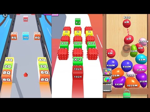 Jelly Run 2048♾️ VS Jelly Merge Run 2048 VS Blob Merge 3D Game All Levels part 19