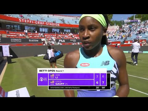 Live Tennis Coco Gauff vs Ann Li WTA Tennis Bett1 Open Round of 16