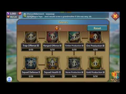 Lords Mobile! SourApples Saga continues...Best talent set up for fast growth and troops!