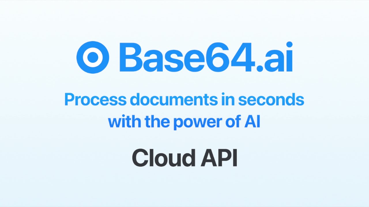 Base64.ai document processing automation cloud API