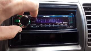 Deleting a registered Bluetooth device on a Kenwood Car Receiver.