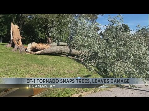 Residents clean up after EF-1 tornado leaves damage across Hickman, KY